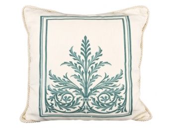 Peacock Ornamental Design Ox Bow Decor Pillow - Brand New (Retail $125)