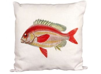 Coral Clown Fish Ox Bow Decor Pillow - Brand New (Retail $125)
