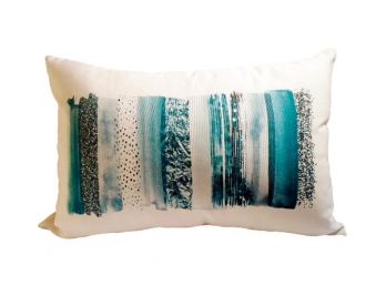 Teal Colorwave Ox Bow Decor Pillow - Brand New (Retail $95)