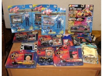 Lot New Old Stock NASCAR, Funny Car & Dragsters Die Cast Collectibles