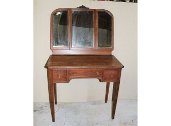 Vintage Merriam Hall Furniture Mirrored Vanity Table