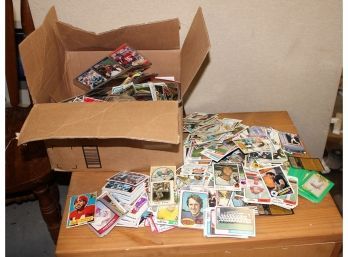 Huge Lot 1970s & 1980s Baseball & Football Collectible Trading Cards
