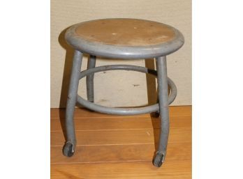 Small Vintage Industrial Rolling Seat
