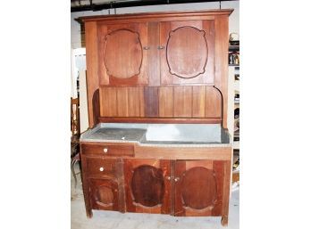 Beautiful Antique Wood Two Piece Dry Sink