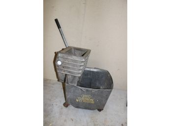 White Commercial Wringing Mop Bucket