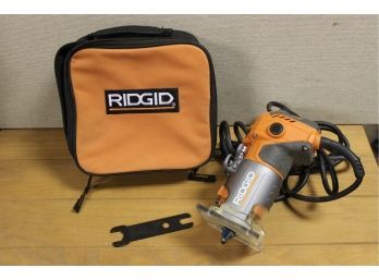 Ridgid Model R2401 Corded Fixed Base Compact Router W/Case