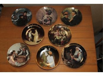 Eight Bradford Exchange Norman Rockwell 'For All Time' 6' Collector Plates