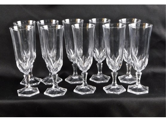 (10) Waterford Champagne Glasses Lismore Pattern
