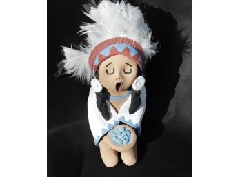 Signed Southwestern Native American Chief Clay Storyteller.