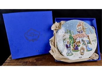 Vintage Royal Limoge Collectible Nativity Christmas Plate 1972 First In Series