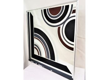 Awesome Mid Century Modern Mirrored Painted Abstract Wall Art