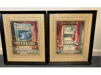 Two Framed Paintings, Unsigned