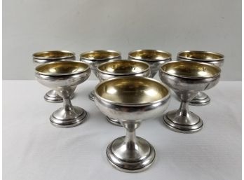 Eight Antique Watrous P54 Weighted Sterling Silver Goblets