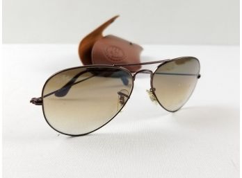 Great Pair Of Vintage Aviator Ray Ban Sunglasses W/Case
