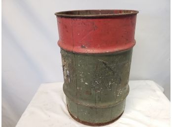 Vintage Steel Barrel Drum