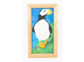 Framed Contemporary Tucan Bird Framed Painting
