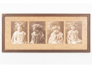 Signed Jackson 1924 Collection Of Little Girls Photo Period Frame
