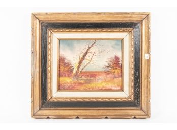 Framed Mid Century Oil Painting Landscape Signed Gorman