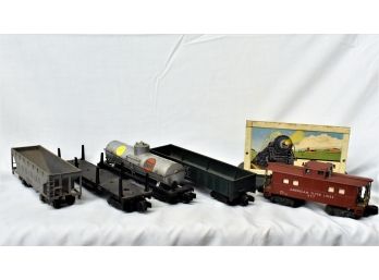 American Flyer Steam Whistle Billboard And S Scale Train Cars