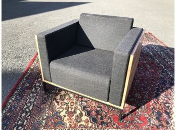 FANTASTIC Midcentury Modern Style 'Cube' Chair - Iron Legs & Frame  - (Paid $899 In NYC)