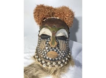 INCREDIBLE Antique Mask From Africa ? Congo ? (Acquired From Yale Foreign Studies Professor)