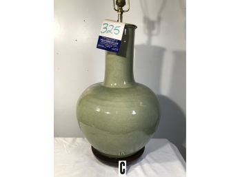 Incredible HUGE Celadon Vase Made Into Lamp - AMAZING Piece - Bought At Auction 25+ Years Ago (Lamp C)