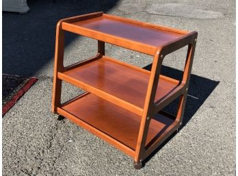 Vintage Mid Century Modern Cart By 'Vilcea' Or Stand On Wheels - Unusual Piece