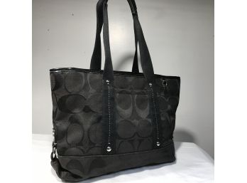 Super Nice Black COACH 'CC' Handbag Nice Larger Size  WOW ! - GREAT PIECE