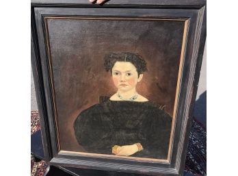 Beautiful Large Portrait Painting (Lady)  1830's/1850's  (1 Of 2)