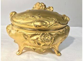 Fabulous Art Nouveau Jewelry Cask / Box - Original Lining - Beautiful Piece - Original Finish