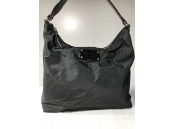 Large Kate Spade Nylon Bag W/Patent Leather Patch & Polka Dot Interior