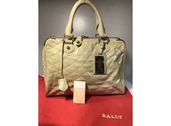 Incredible Authentic BALLY Patent Leather Quilted Handbag W/Sleeper Bag ($2,800 Retail)
