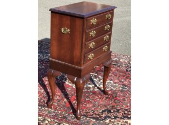 Beautiful Vintage Mahogany Queen Anne Style 'Silver Chest' On High Legs