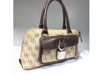 Like New DOONEY & BOURKE Handbag - Beige & Brown Leather GREAT PIECE !