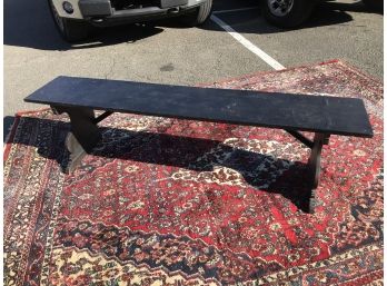 Fantastic Primitive Style Bench - VERY Well Made - Black Bench (1 Of 2)