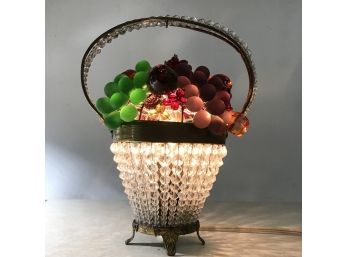 Fantastic Antique Czech 'Fruit Basket' Light 1940's VERY Pretty Piece - Rewired For Safety