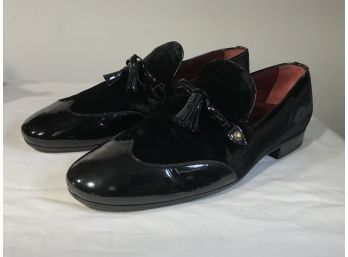 Fantastic LOUIS VUITTON Mens Shoes - Velvet & Patent Leather - OVER $1,000 RETAIL PRICE - Size 9