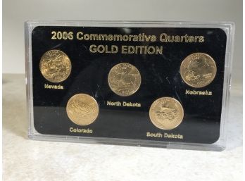 (J17) - 2006 Gold Commemorative  Quarters - Nice Set In Plastic Case