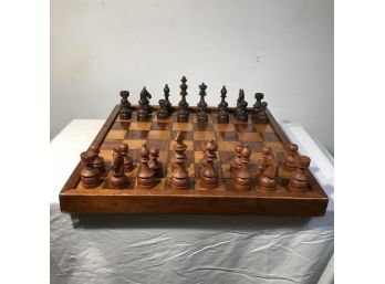 Phenomenal LARGE Antique Chess Set (Slightly Oversized) All Hand Carved Pieces WOW ! (Italian)