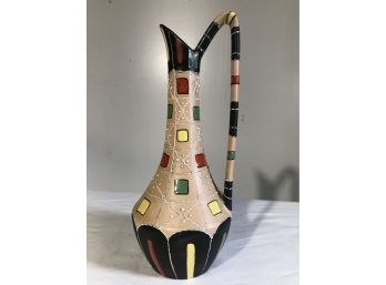 Fabulous MIDCENTURY Modern DERUTA Italian Vase / Ewer GREAT LOOK !