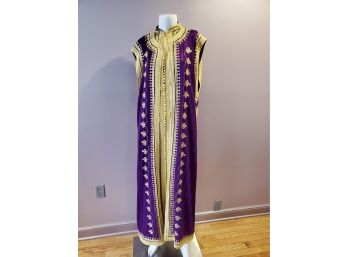 Purple With Gold Kaftan From Morocco