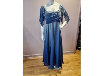 Blue Ombre Custom Made Dress