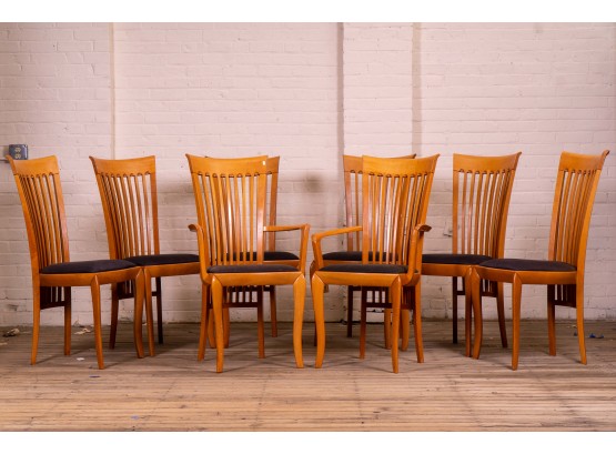 Set Of Eight Contemporary Dining Chairs