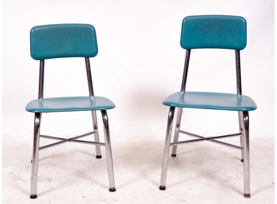 Pair Of Vintage School Chairs