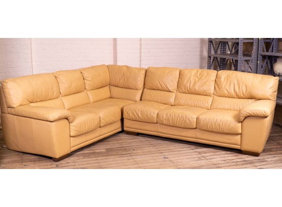 Nicoletti Italian Leather Sectional Sofa
