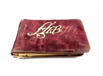 1890's - Antique - Red Velvet Autograph Book