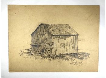 Original - Pencil Drawing - Barn Study - Louis Agostini