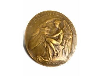 J. B Roine - Bronze Coin - 1924 - 1st Prize Painting Award - Louis Agostini