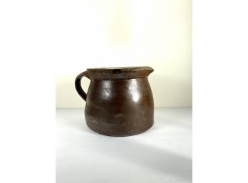 Early Stoneware Handled Water Pitcher