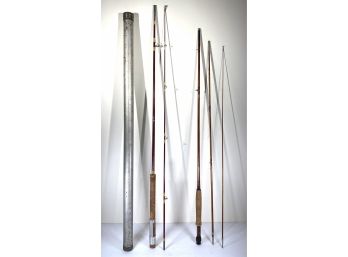 Vintage - Quadrate  Sixty Bamboo Pole & Actionrod Glass Fishing Poles